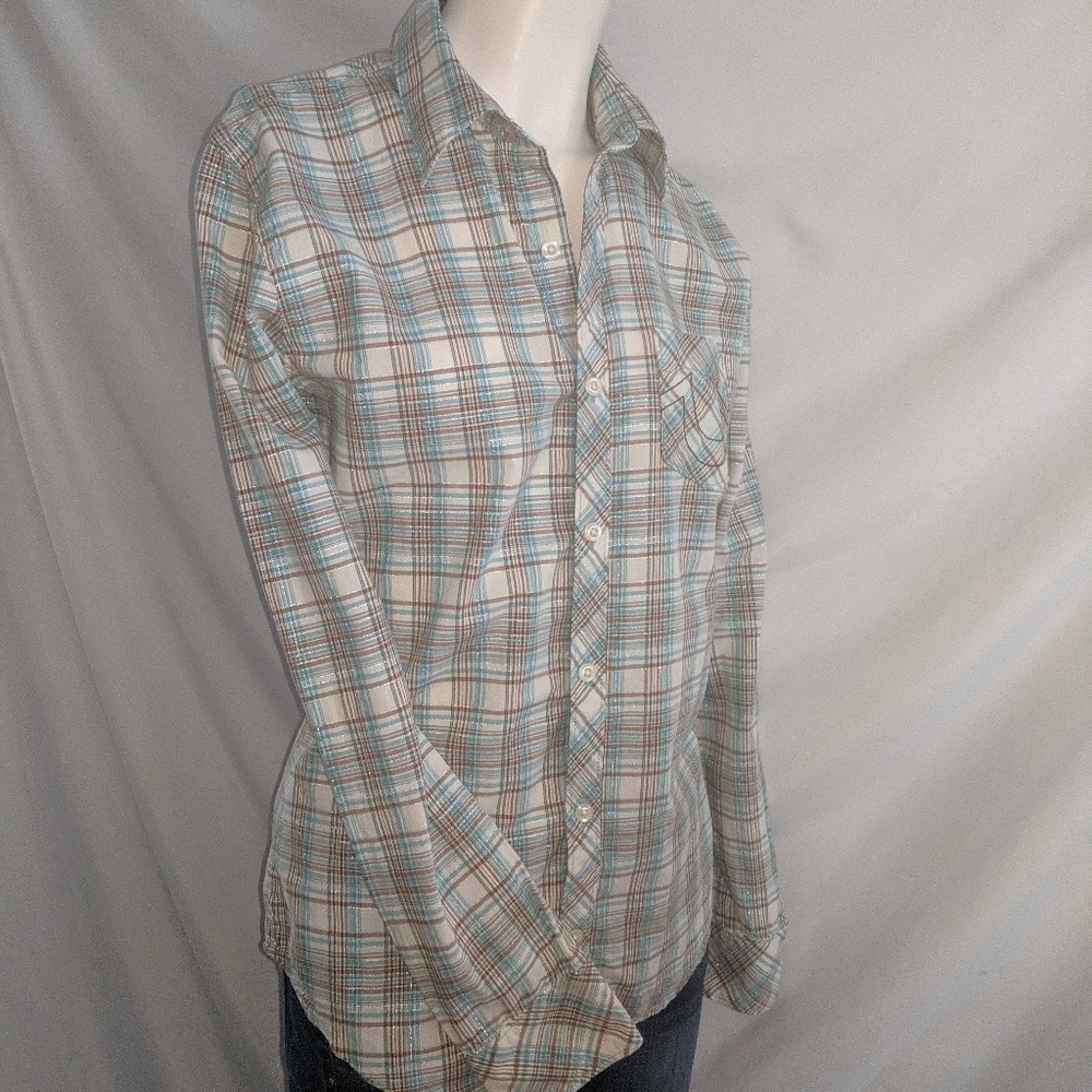 True Religion | button down | pocket | metallic SP